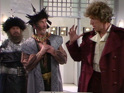 Gaztaks and Tom Baker in control room