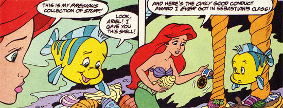 Flounder and Ariel organizing