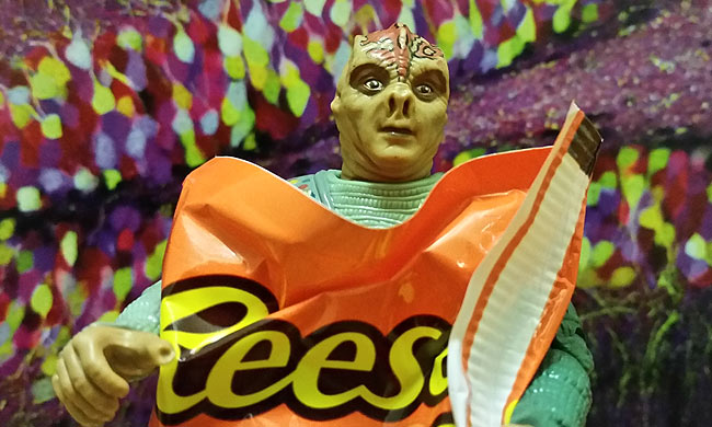 Captain Dathon with Reese's Pieces