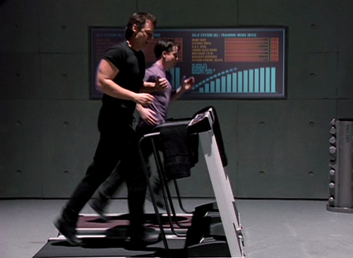 Jake and Danny on treadmills