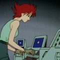 Janet in Shining Gundam cockpit