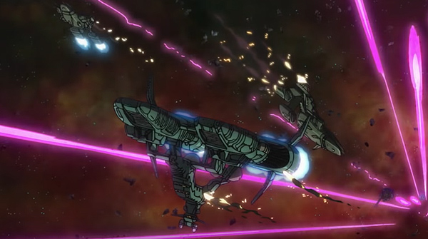 Zeon ships in retreat