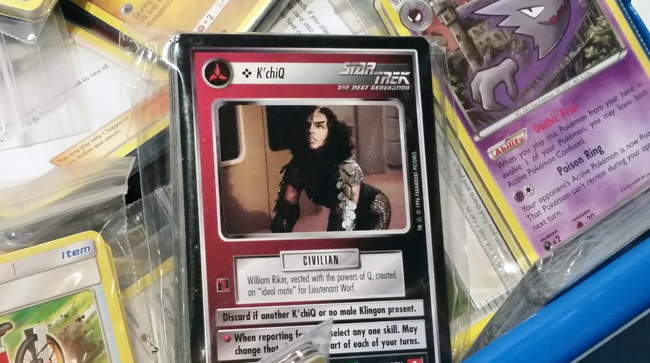 Star Trek card - fantasy Klingon woman from Hide and Q