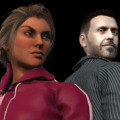 Annise looking back at Tony