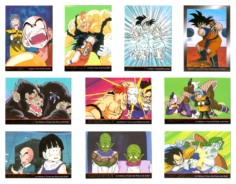 Dragon Ball Z trading cards from the Namek Saga