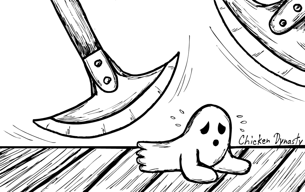 Ghost crawling under swinging axes