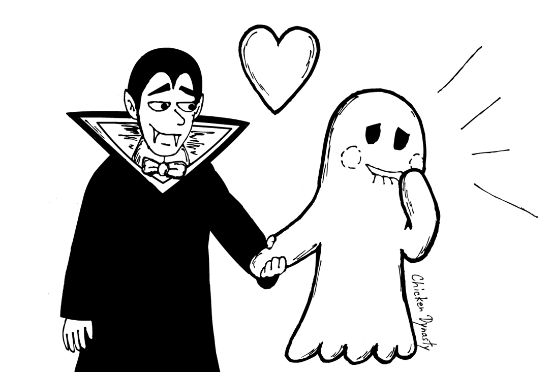 Vampire and ghost in love